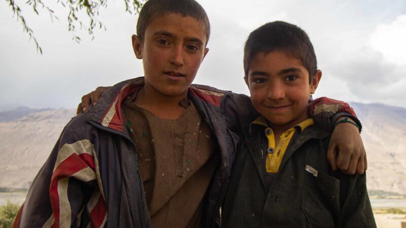 Two Afghan boys photographed in the Wakhan.